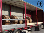 One of our coil-carrier trailers One of our coil-carrier trailers